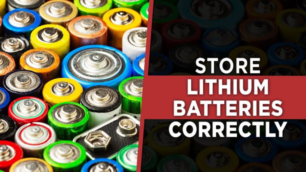 como armazenar pilhas de lítio