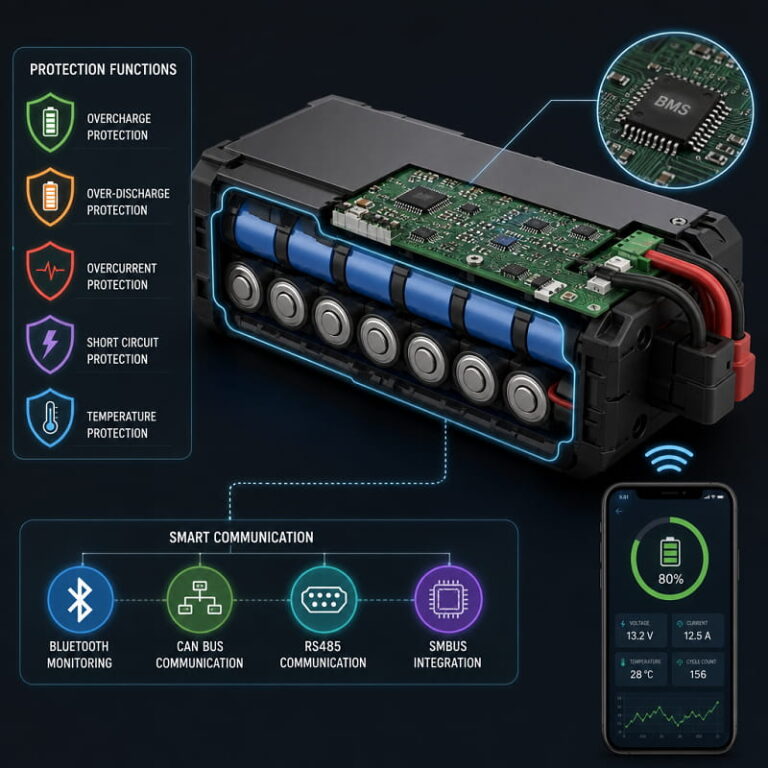 Custom 26650 Battery Pack Smart BMS Integration