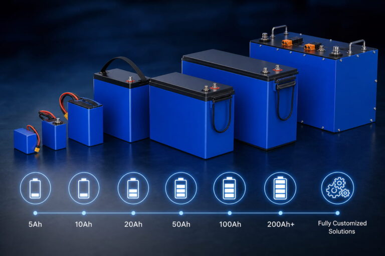 Custom LiFePO4 Battery Pack Capacity Options