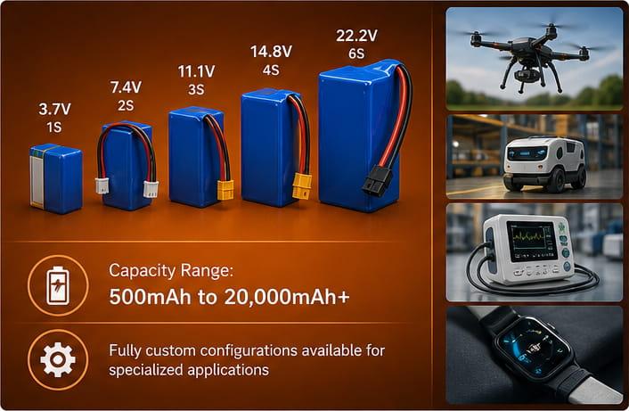 Custom Voltage & Capacity Options