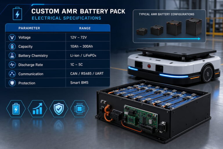 Custom AMR Battery Pack Electrical Specifications