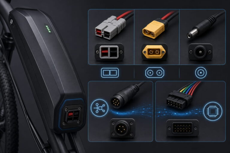 Custom E-Bike Battery Pack Connector & Communication Options