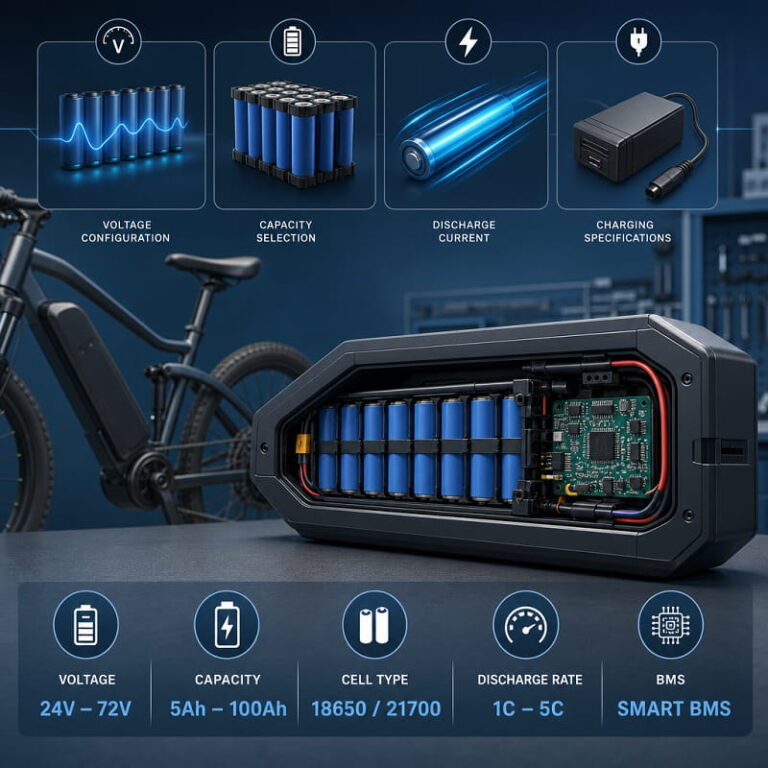 Custom E-Bike Battery Pack Electrical Customization