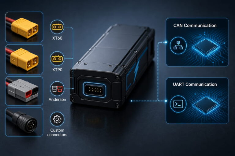 Custom Scooter Battery Pack Connector & Communication Options