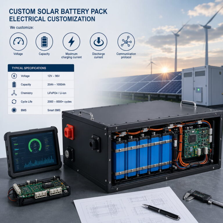 Custom Solar Battery Pack Electrical Customization