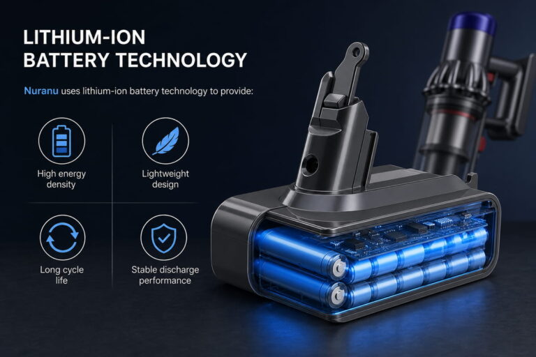 Nuranu uses lithium-ion battery technology for dyson peplacement battery