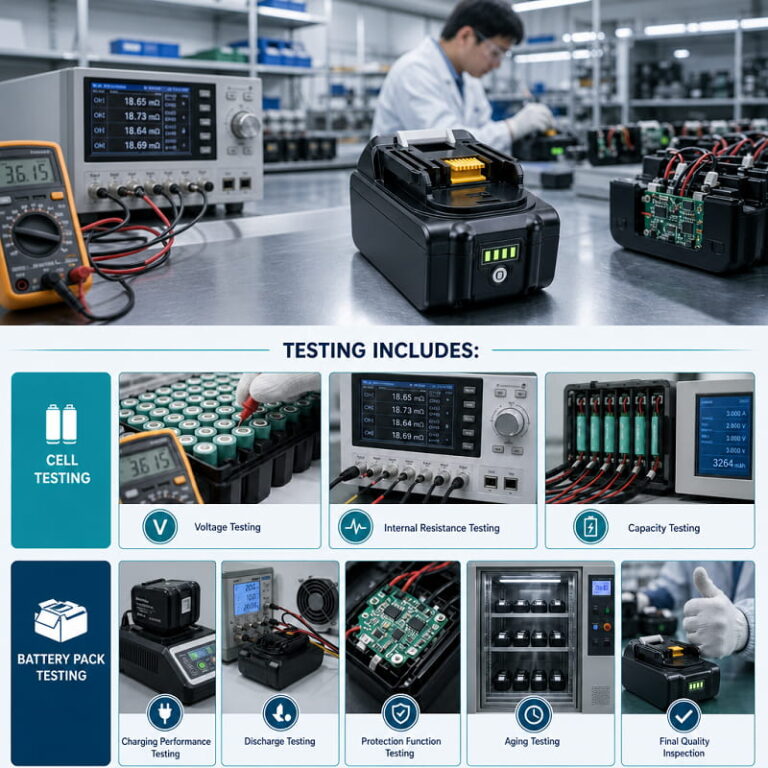 Strict Battery Quality Control of Makita Replacement Batteries