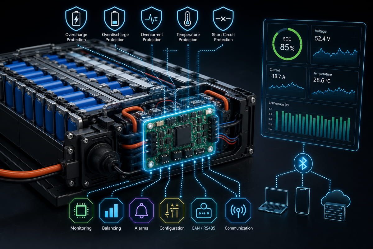 Custom Battery Pack Smart BMS Integration