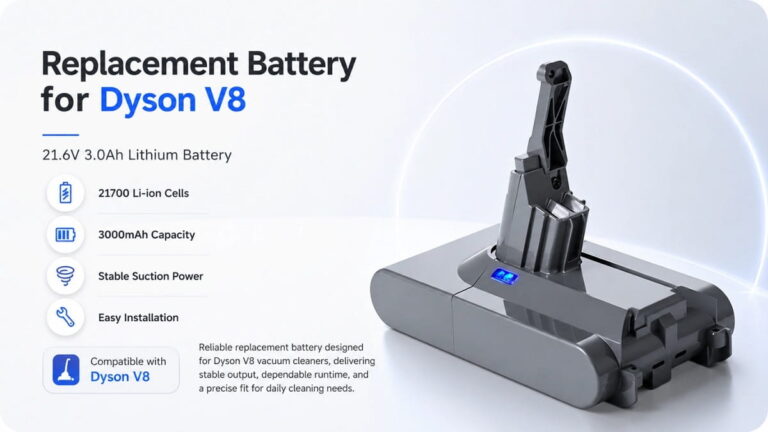 Dyson V8 DSV8 21.6V 3.0Ah Replacement Battery