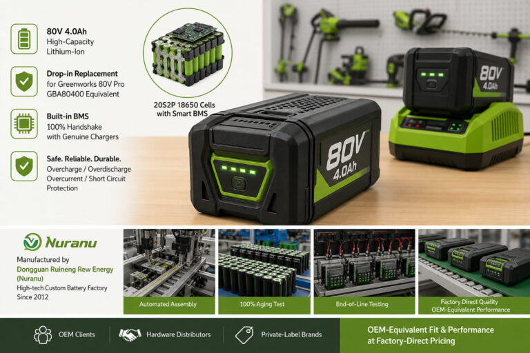 Greenworks GW80V-4 80V Pro 4.0Ah High-Capacity Lithium-Ion Replacement Battery