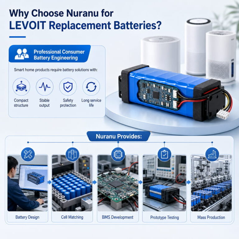 Professional Consumer Battery Engineering of Nuranu LEVOIT Replacement Batteries