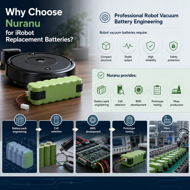 Professional Robot Vacuum Battery Engineering of Nuranu iRobot Replacement Batteries
