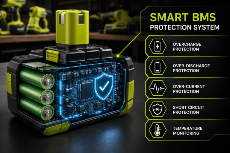 Ryobi Replacement Battery Smart BMS Protection System