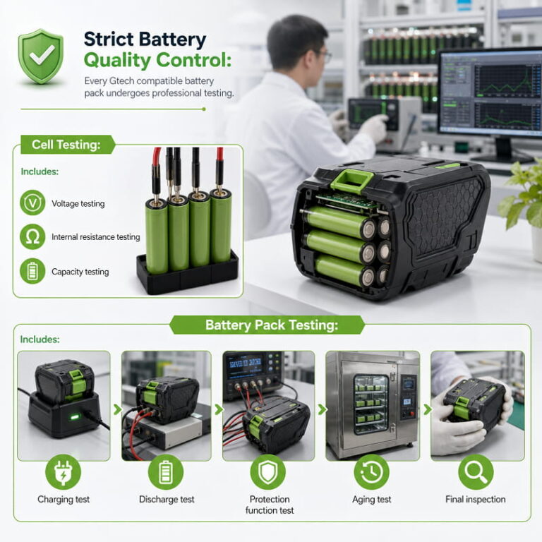 Strict Battery Quality Control of Nuranu Gtech Replacement Batteries