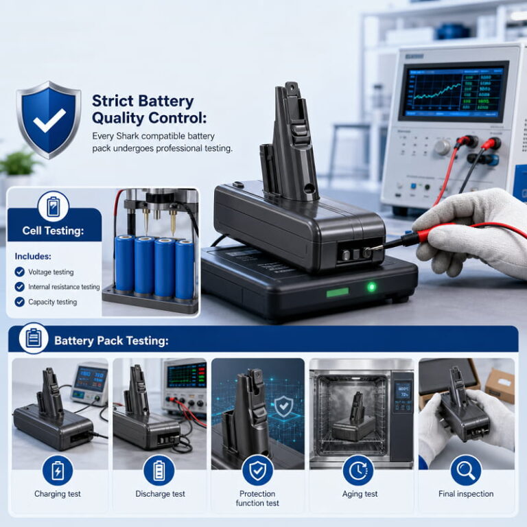 Strict Battery Quality Control of Nuranu Shark Replacement Batteries