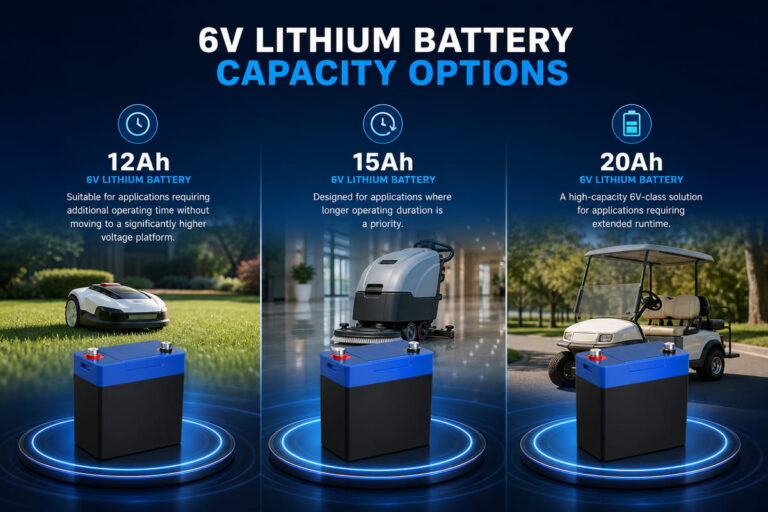 12Ah, 15Ah and 20Ah 6V Lithium Battery