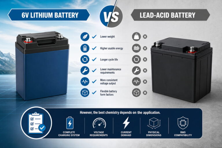 6V Lithium Battery vs Lead-Acid Battery