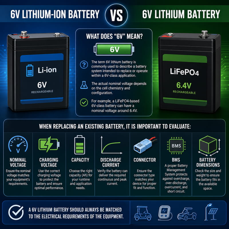 6V Lithium-Ion Battery vs 6V Lithium Battery