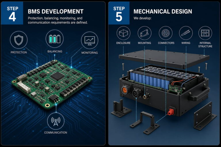 Custom 36V Battery BMS Development and Mechanical Design
