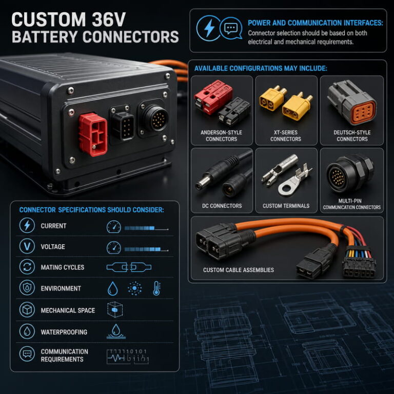 Custom 36V Battery Connectors