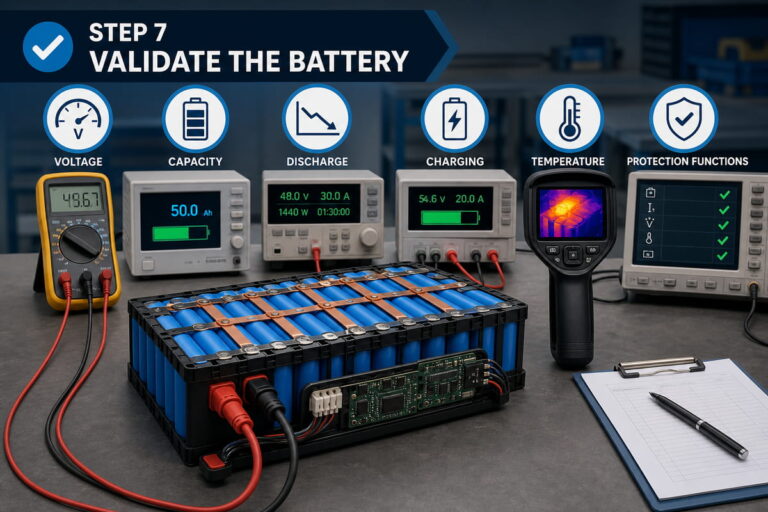 Validate the Battery for Customing Voltage Battery Pack